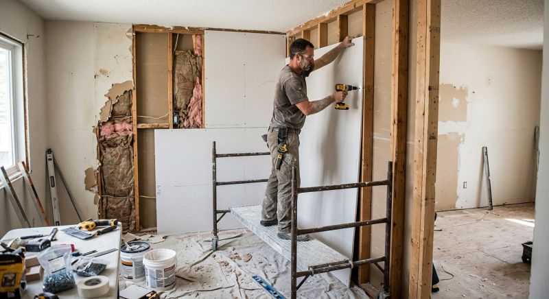 Bedroom Drywall Installation in Overland Park, KS